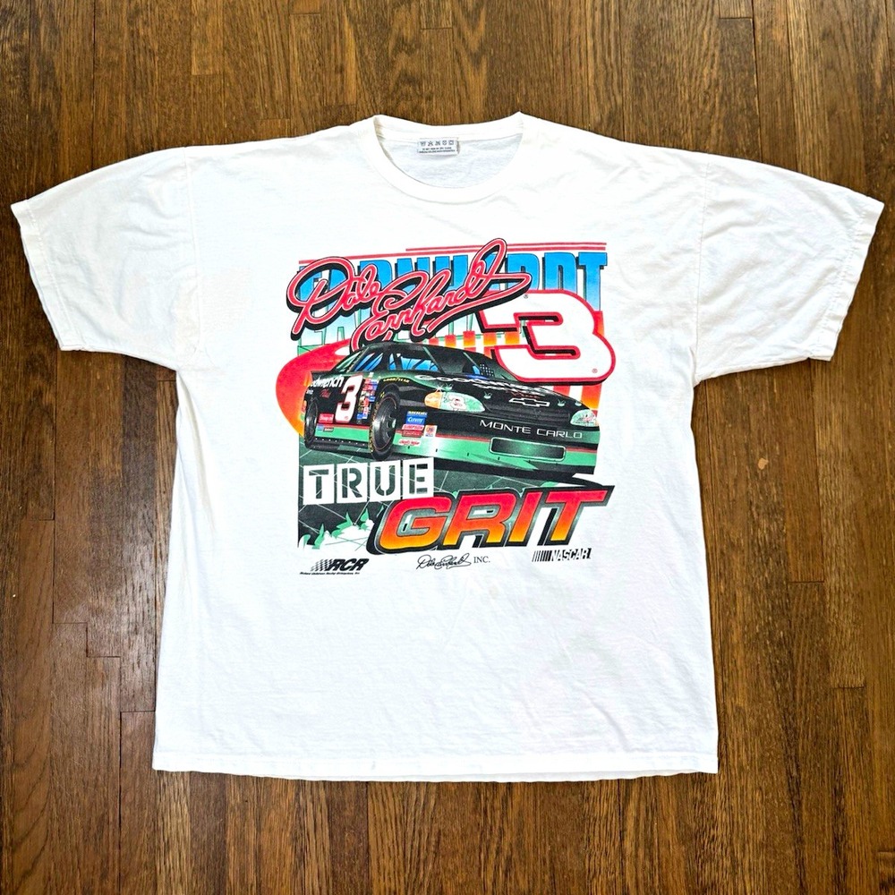 Vintage Dale Earnhardt Competitors View #3 True Grit NASCAR T-Shirt White XL